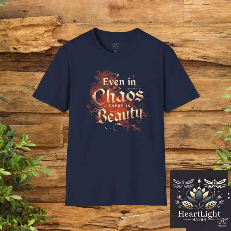 Even in Chaos Beauty TShirt - XS / Navy - T-Shirt