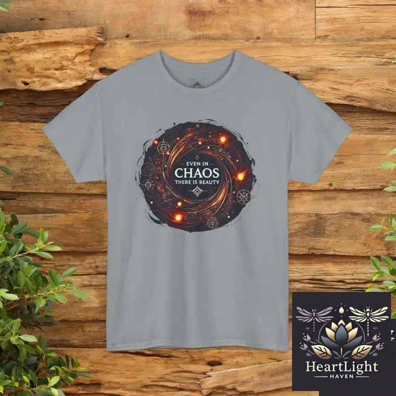 Inspiring Mental Health T-Shirt: Embrace Chaos & Beauty | Comfortable Unisex Graphic Tee - Gravel / S - T-Shirt