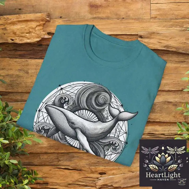 Spirit Animal Humpback Whale Mandala Tee -Ocean Life Graphic Shirt for Marine Enthusiasts & Nature Lovers - T-Shirt