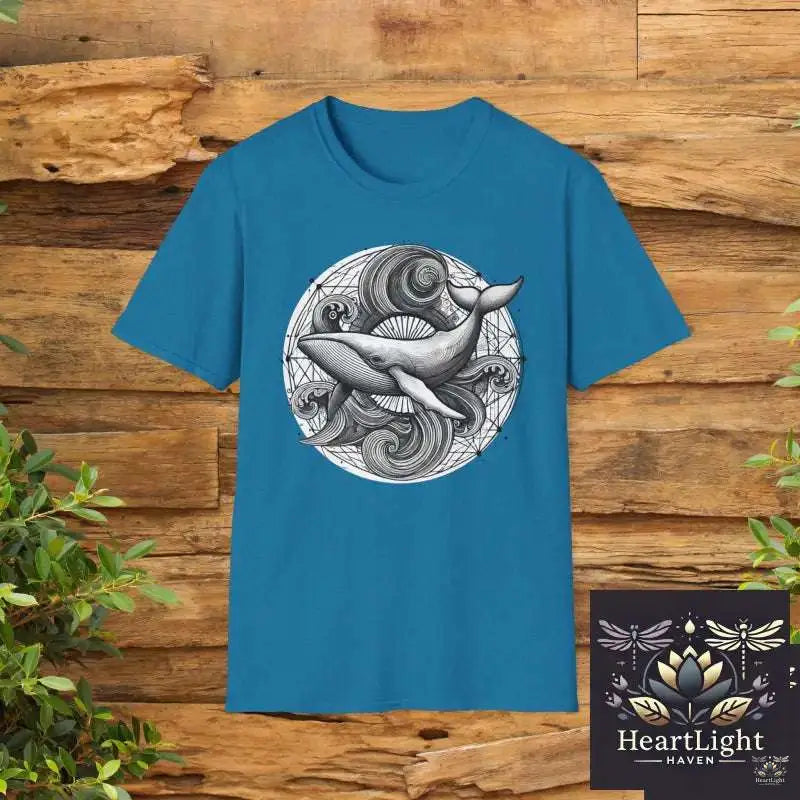 Spirit Animal Humpback Whale Mandala Tee -Ocean Life Graphic Shirt for Marine Enthusiasts & Nature Lovers - S / Antique