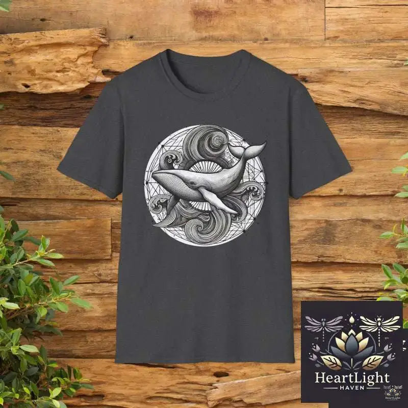 Spirit Animal Humpback Whale Mandala Tee -Ocean Life Graphic Shirt for Marine Enthusiasts & Nature Lovers - XS / Dark