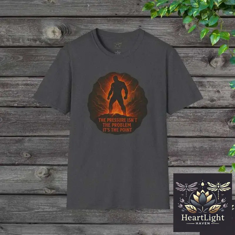 The Pressure Is the Point – Motivational Unisex T-Shirt | Mental Resilience & Growth Mindset Apparel - XS / Dark