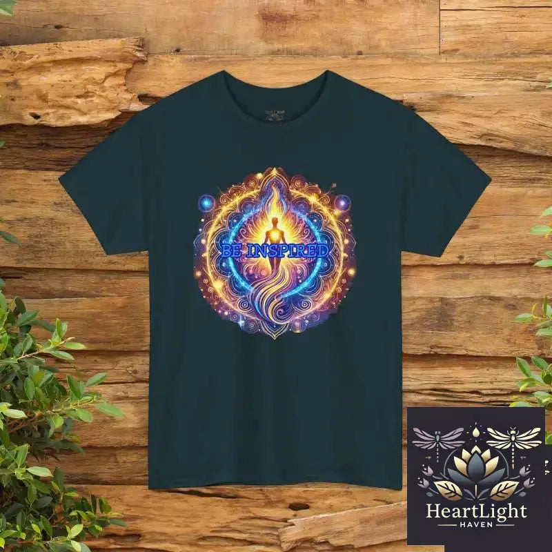 Be Inspired Unisex Heavy Cotton Tee Boho Style T-Shirt Inspirational Graphic Shirt Gift for Creatives Comfortable