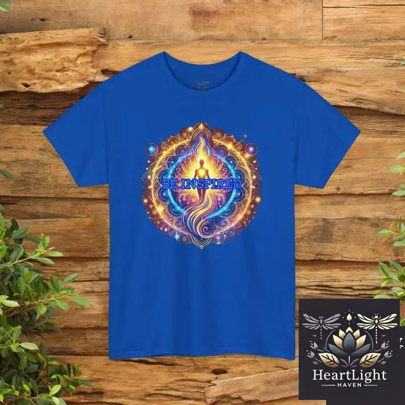 Be Inspired Unisex Heavy Cotton Tee Boho Style T-Shirt Inspirational Graphic Shirt Gift for Creatives Comfortable