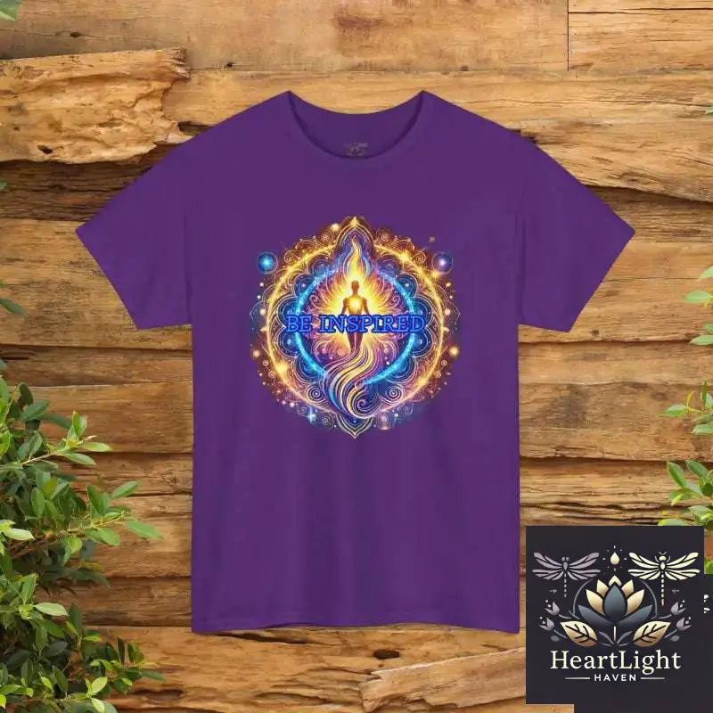 Be Inspired Unisex Heavy Cotton Tee Boho Style T-Shirt Inspirational Graphic Shirt Gift for Creatives Comfortable