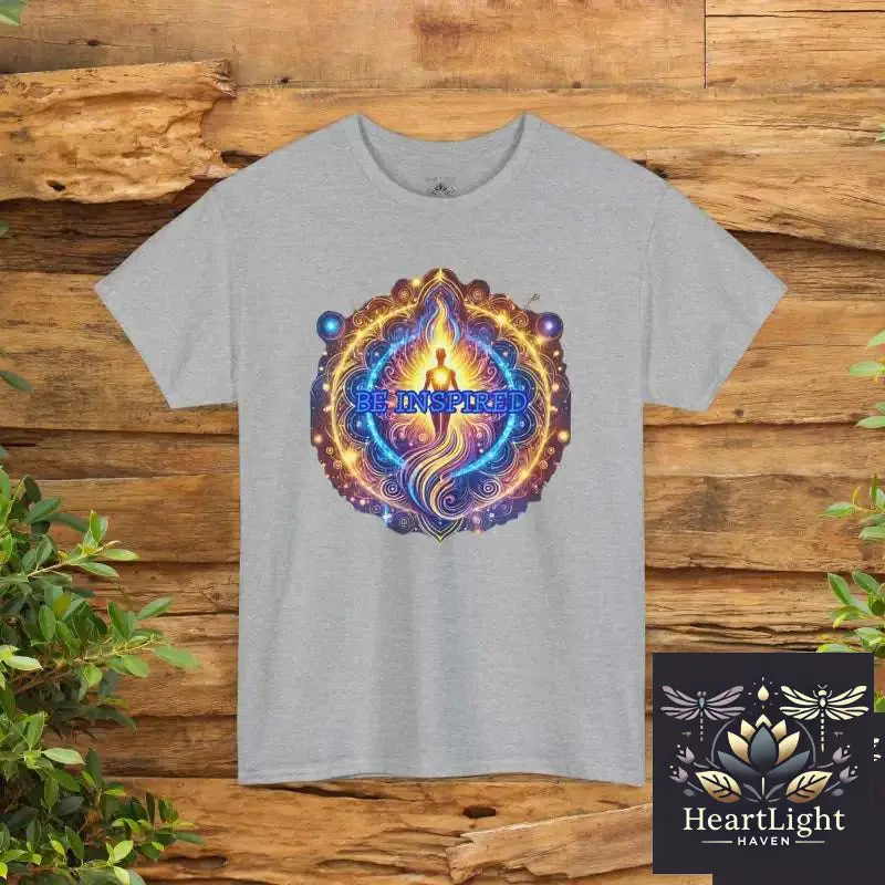 Be Inspired Unisex Heavy Cotton Tee Boho Style T-Shirt Inspirational Graphic Shirt Gift for Creatives Comfortable