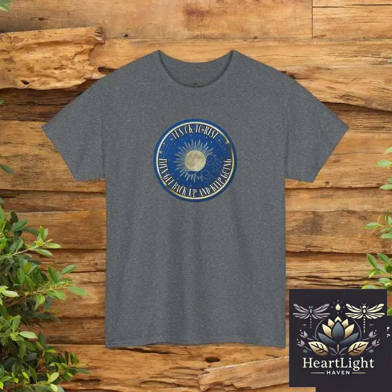 Celestial Self-Care T-Shirt: Encouraging ’It’s OK to Rest’ Unisex Tee for Mindfulness & Strength - Graphite Heather / S