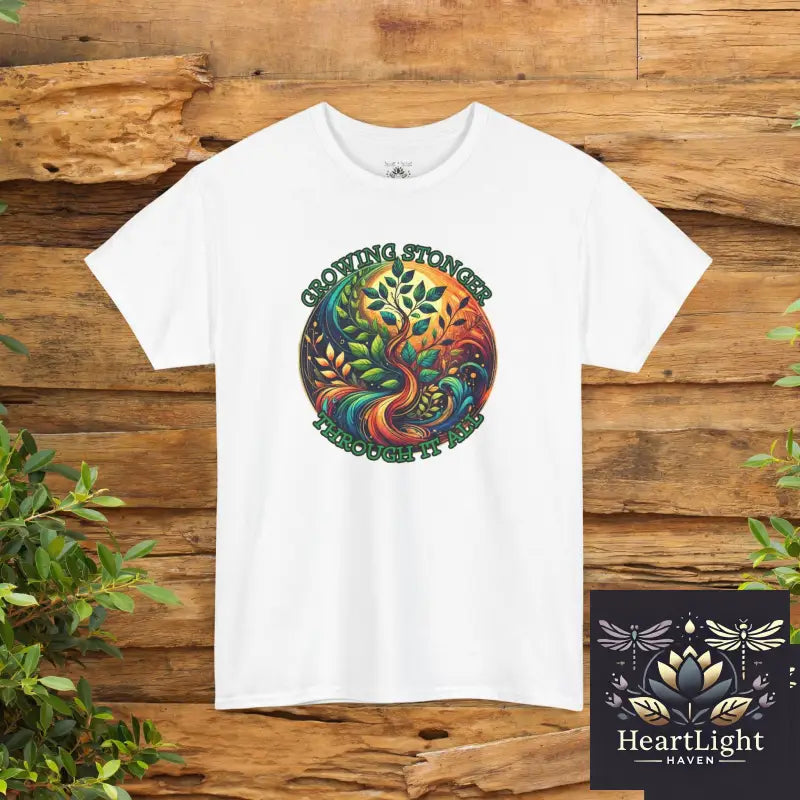 Colorful Nature Unisex Heavy Cotton Tee Bohemian Style Shirt Eco-Friendly Fashion Perfect Gift for Nature Lovers Summer