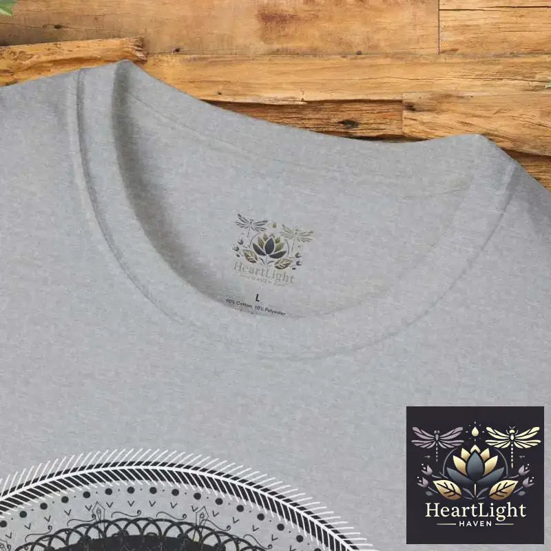 Elephant Mandala Spirit Animal T-Shirt: Boho Unisex Graphic Tee Symbolizing Strength & Wisdom - T-Shirt