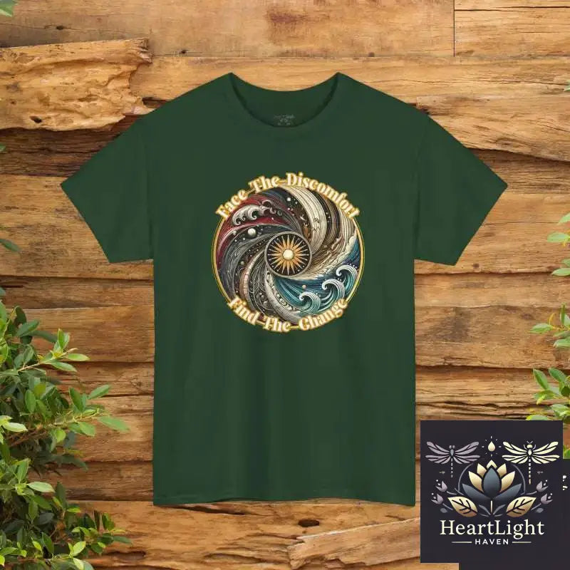 Embrace Discomfort: Inspirational T-Shirt with Symbolic Design for Personal Growth and Resilience - Forest Green / S