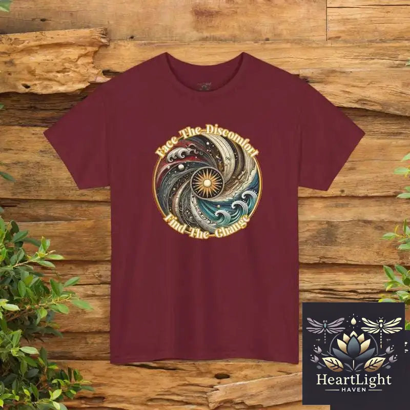 Embrace Discomfort: Inspirational T-Shirt with Symbolic Design for Personal Growth and Resilience - Garnet / S - T-Shirt