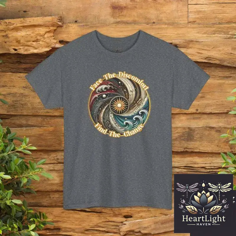 Embrace Discomfort: Inspirational T-Shirt with Symbolic Design for Personal Growth and Resilience - Graphite Heather