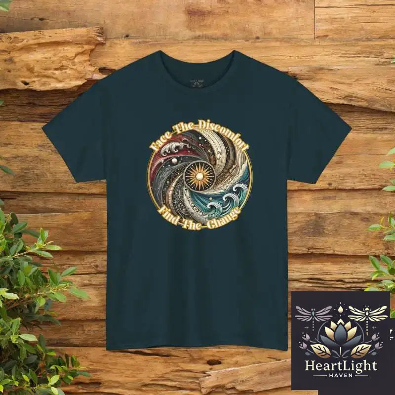 Embrace Discomfort: Inspirational T-Shirt with Symbolic Design for Personal Growth and Resilience - Midnight / S