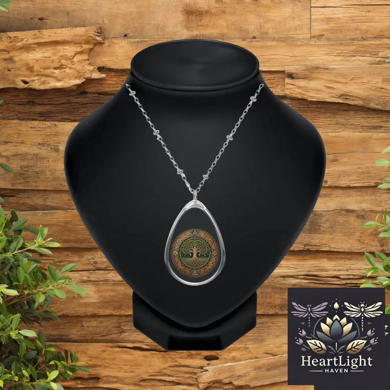 Empowering Tree of Life Sigil Necklace: Strength & Growth Pendant for Personal Resilience - One Size / Silver
