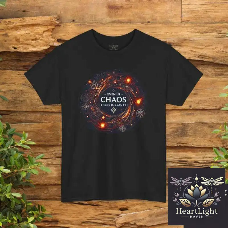 Inspiring Mental Health T-Shirt: Embrace Chaos & Beauty | Comfortable Unisex Graphic Tee - Black / S - T-Shirt