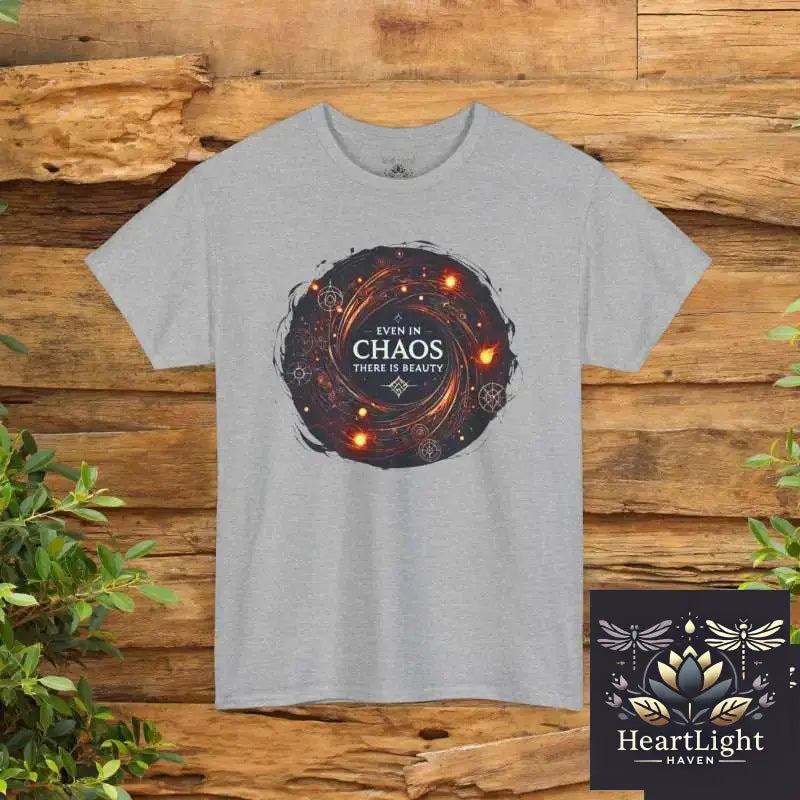 Inspiring Mental Health T-Shirt: Embrace Chaos & Beauty | Comfortable Unisex Graphic Tee - Sport Grey / S - T-Shirt