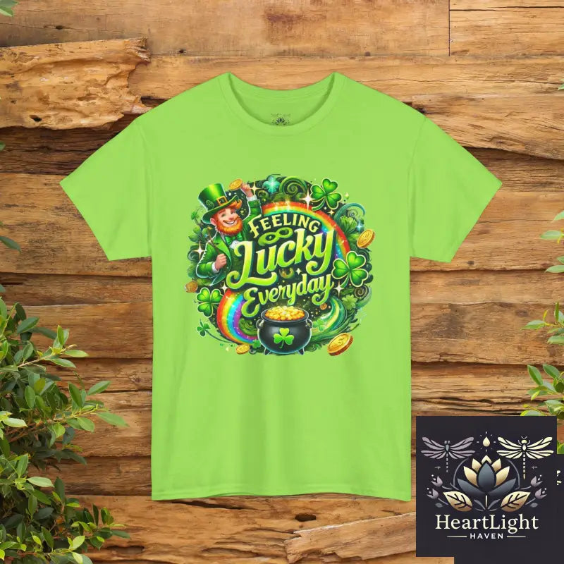 Feeling Lucky Everyday Unisex Heavy Cotton Tee St. Patrick’s Day T-Shirt Lucky Charm Shirt Casual Everyday Wear Gift