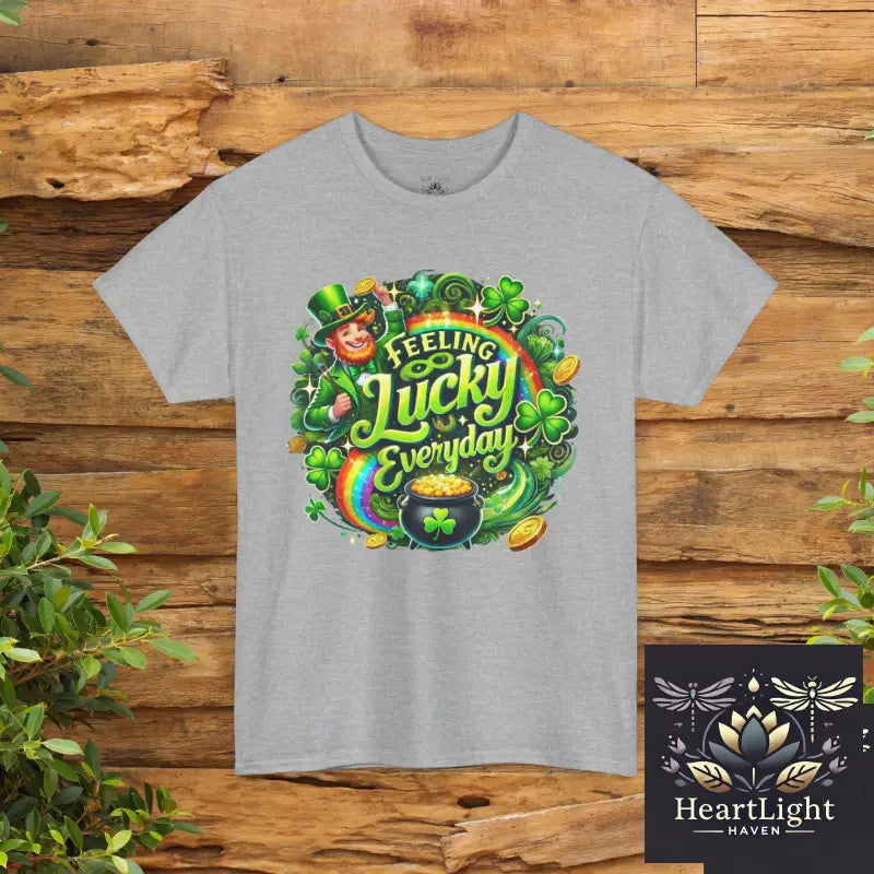 Feeling Lucky Everyday Unisex Heavy Cotton Tee St. Patrick’s Day T-Shirt Lucky Charm Shirt Casual Everyday Wear Gift