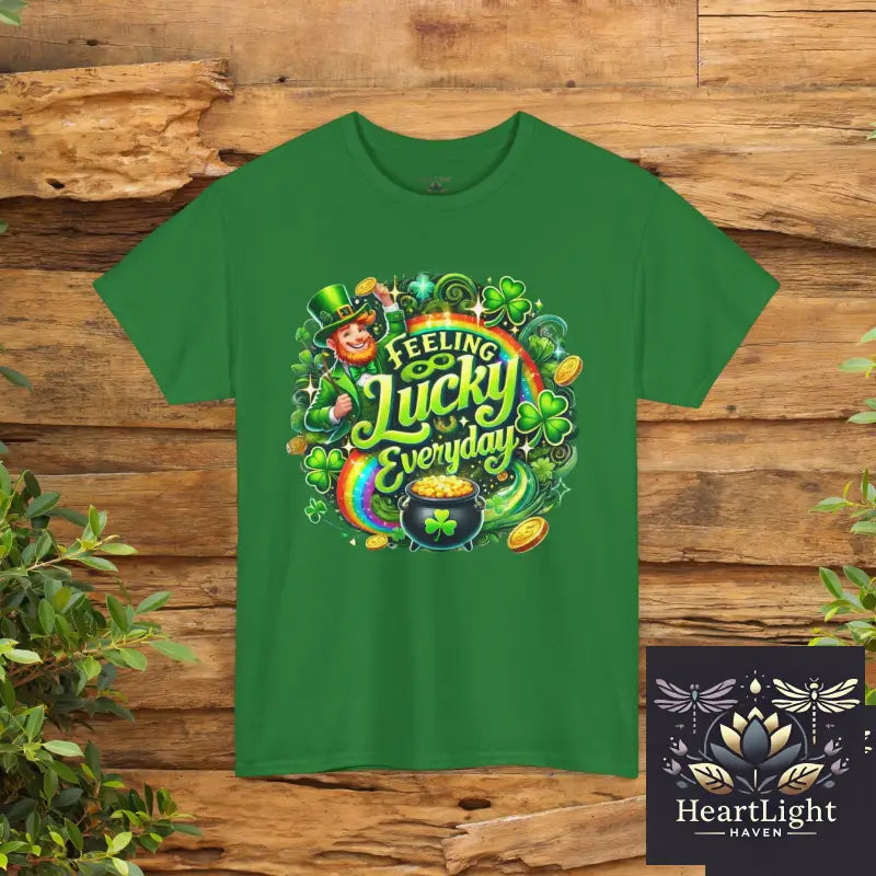 Feeling Lucky Everyday Unisex Heavy Cotton Tee St. Patrick’s Day T-Shirt Lucky Charm Shirt Casual Everyday Wear Gift