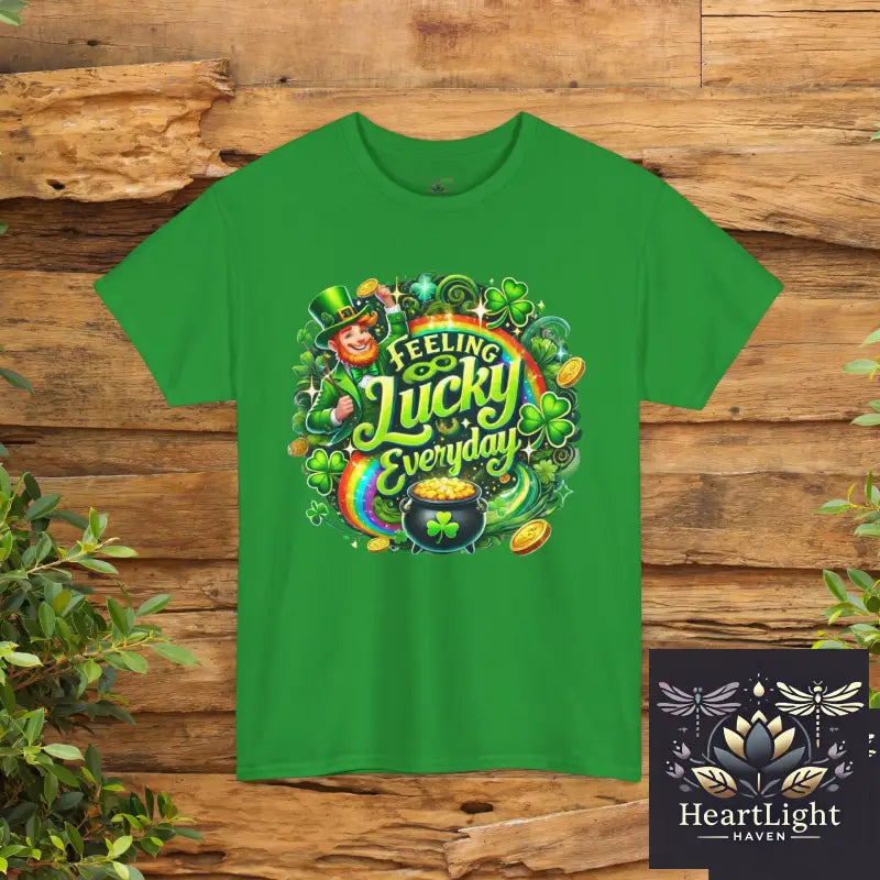 Feeling Lucky Everyday Unisex Heavy Cotton Tee St. Patrick’s Day T-Shirt Lucky Charm Shirt Casual Everyday Wear Gift