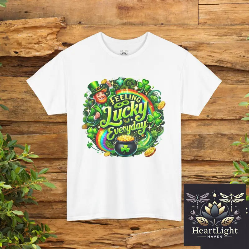 Feeling Lucky Everyday Unisex Heavy Cotton Tee St. Patrick’s Day T-Shirt Lucky Charm Shirt Casual Everyday Wear Gift