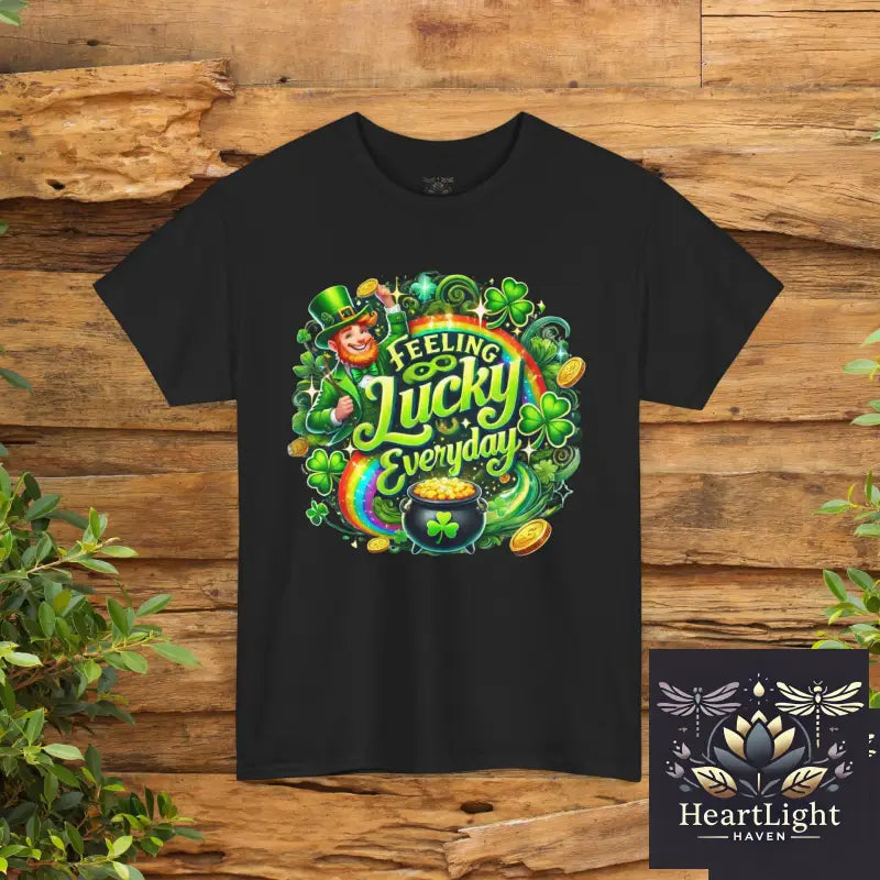 Feeling Lucky Everyday Unisex Heavy Cotton Tee St. Patrick’s Day T-Shirt Lucky Charm Shirt Casual Everyday Wear Gift