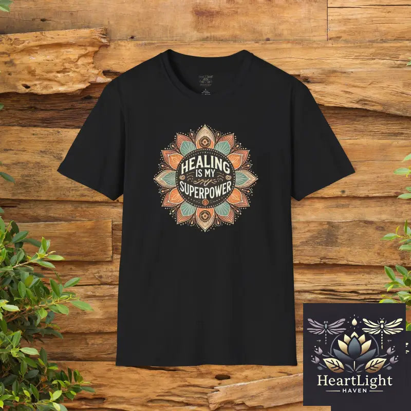 Healing is My Superpower T-Shirt Unisex Softstyle Tee for Wellness Lovers Inspirational Gift Meditation Wear