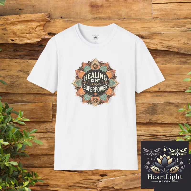 Healing is My Superpower T-Shirt Unisex Softstyle Tee for Wellness Lovers Inspirational Gift Meditation Wear