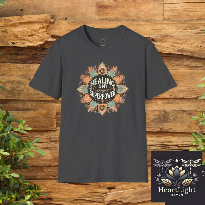 Healing is My Superpower T-Shirt Unisex Softstyle Tee for Wellness Lovers Inspirational Gift Meditation Wear