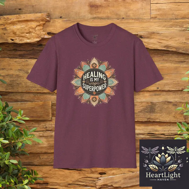 Healing is My Superpower T-Shirt Unisex Softstyle Tee for Wellness Lovers Inspirational Gift Meditation Wear