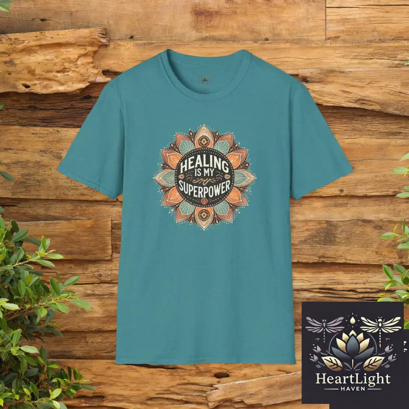 Healing is My Superpower T-Shirt Unisex Softstyle Tee for Wellness Lovers Inspirational Gift Meditation Wear