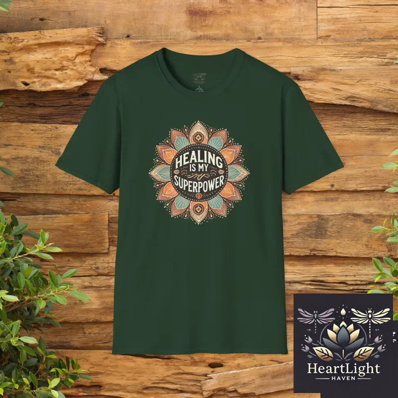 Healing is My Superpower T-Shirt Unisex Softstyle Tee for Wellness Lovers Inspirational Gift Meditation Wear