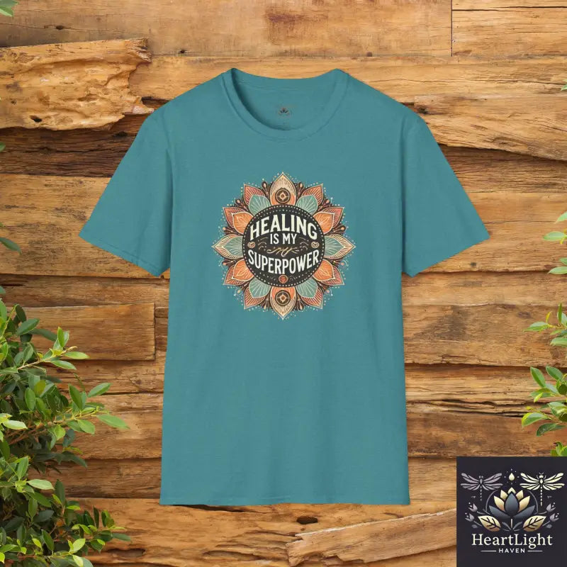 Healing is My Superpower T-Shirt Unisex Softstyle Tee for Wellness Lovers Inspirational Gift Meditation Wear