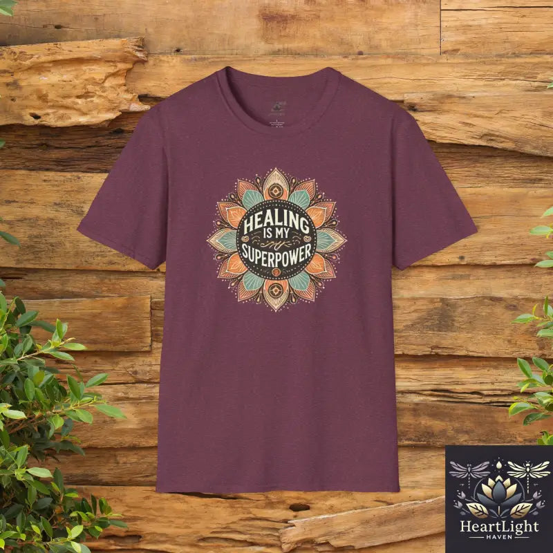 Healing is My Superpower T-Shirt Unisex Softstyle Tee for Wellness Lovers Inspirational Gift Meditation Wear