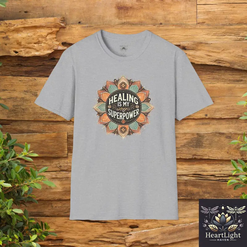 Healing is My Superpower T-Shirt Unisex Softstyle Tee for Wellness Lovers Inspirational Gift Meditation Wear