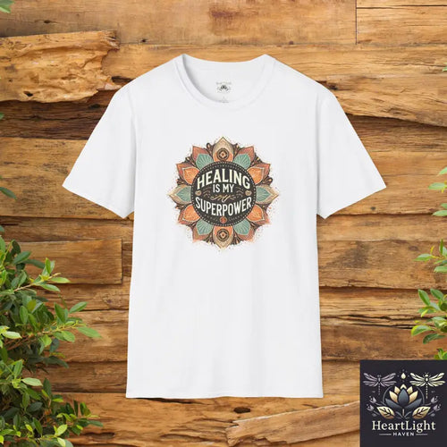 Healing is My Superpower T-Shirt Unisex Softstyle Tee for Wellness Lovers Inspirational Gift Meditation Wear