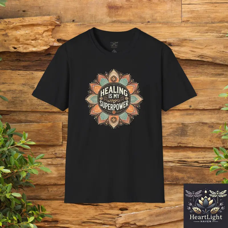 Healing is My Superpower T-Shirt Unisex Softstyle Tee for Wellness Lovers Inspirational Gift Meditation Wear
