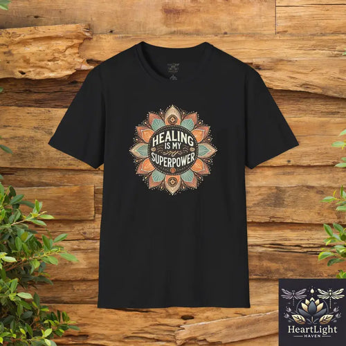 Healing is My Superpower T-Shirt Unisex Softstyle Tee for Wellness Lovers Inspirational Gift Meditation Wear