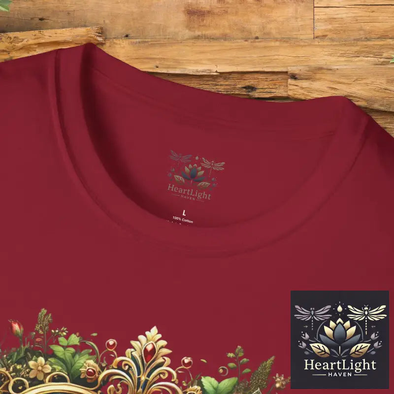 Heart Floral Unisex T-Shirt Romantic Gift Boho Chic Tee Valentine’s Day Apparel Comfort Wear Love Theme Shirt - T-Shirt