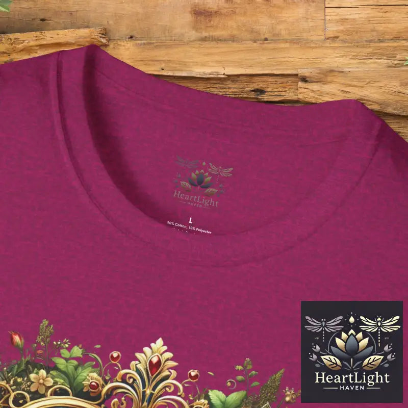 Heart Floral Unisex T-Shirt Romantic Gift Boho Chic Tee Valentine’s Day Apparel Comfort Wear Love Theme Shirt - T-Shirt