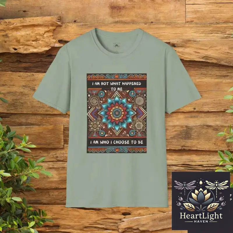 Empowering ’I Am Not What Happened To Me’ T-Shirt | Inspirational Unisex Resilience Tee - S / Sage - T-Shirt