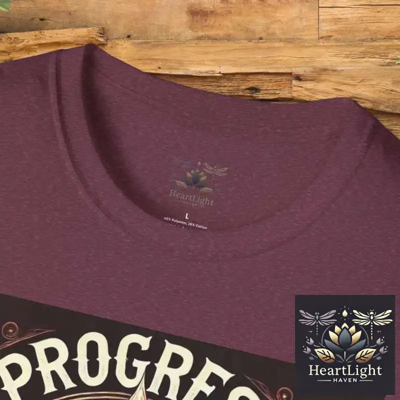 Inspirational Mandala T-Shirt: Progress Over Perfection - Unisex Empowering Graphic Tee - T-Shirt