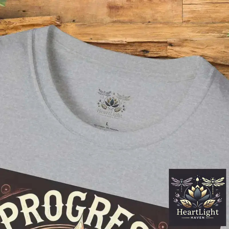 Inspirational Mandala T-Shirt: Progress Over Perfection - Unisex Empowering Graphic Tee - T-Shirt