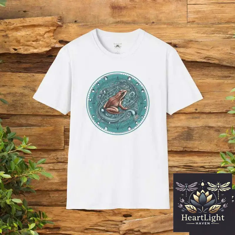 Cosmic Frog T-Shirt Unisex Graphic Tee for Nature Lovers Perfect Gift for Earth Day Casual Wear Astrology Fans