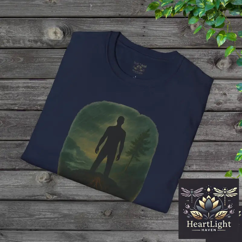 In Stillness Power Grows Roots – Unisex Mindfulness T-Shirt | Inner Strength & Grounding Apparel - T-Shirt