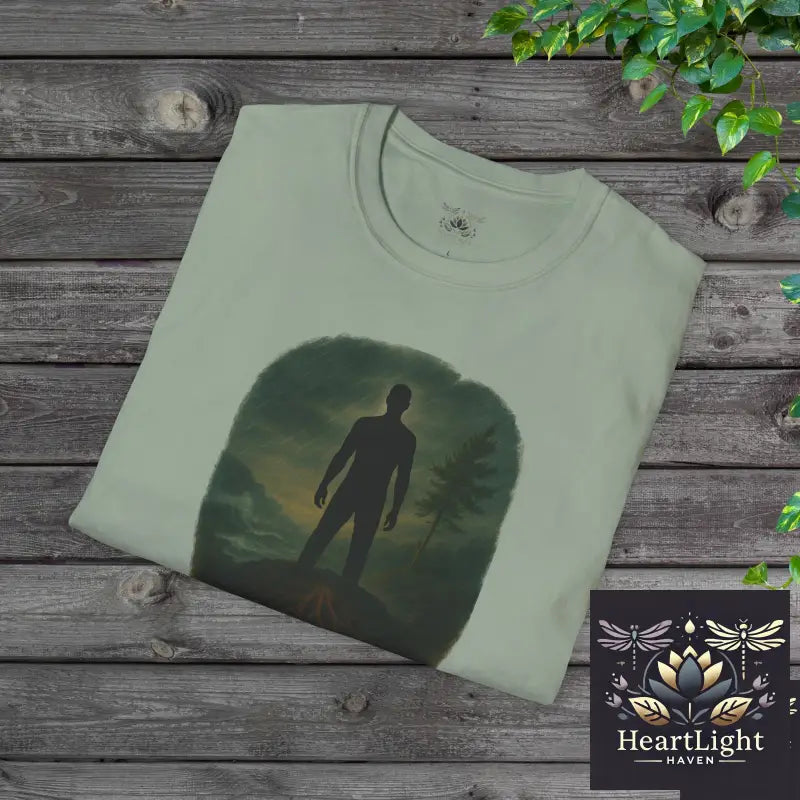 In Stillness Power Grows Roots – Unisex Mindfulness T-Shirt | Inner Strength & Grounding Apparel - T-Shirt