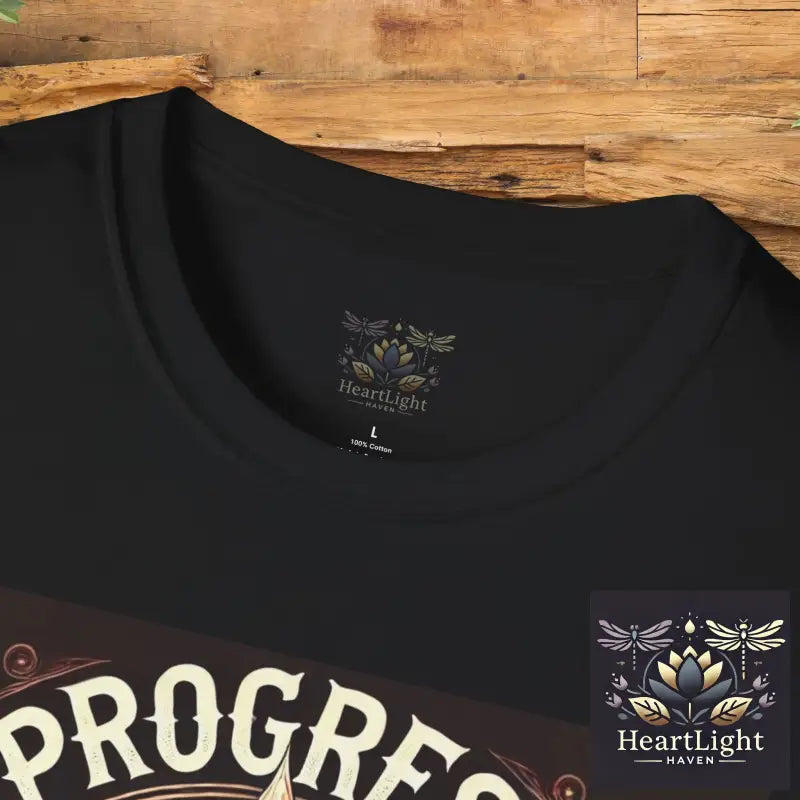 Inspirational Mandala T-Shirt: Progress Over Perfection - Unisex Empowering Graphic Tee - T-Shirt