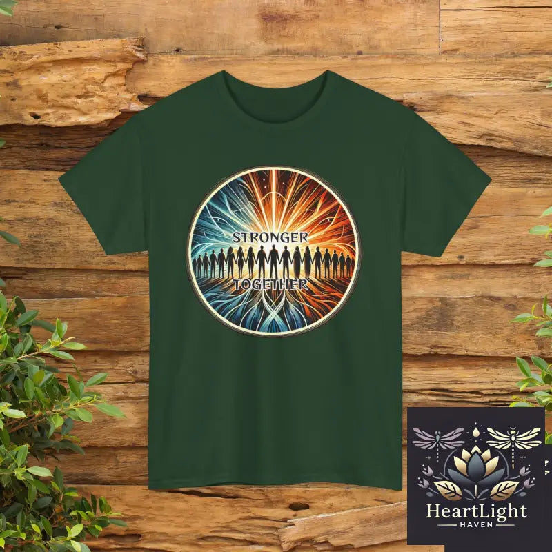 Inspirational Unisex Heavy Cotton Tee - Stronger Together Motivational Shirt Spiritual Gift Empowerment Apparel