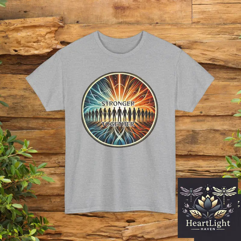 Inspirational Unisex Heavy Cotton Tee - Stronger Together Motivational Shirt Spiritual Gift Empowerment Apparel