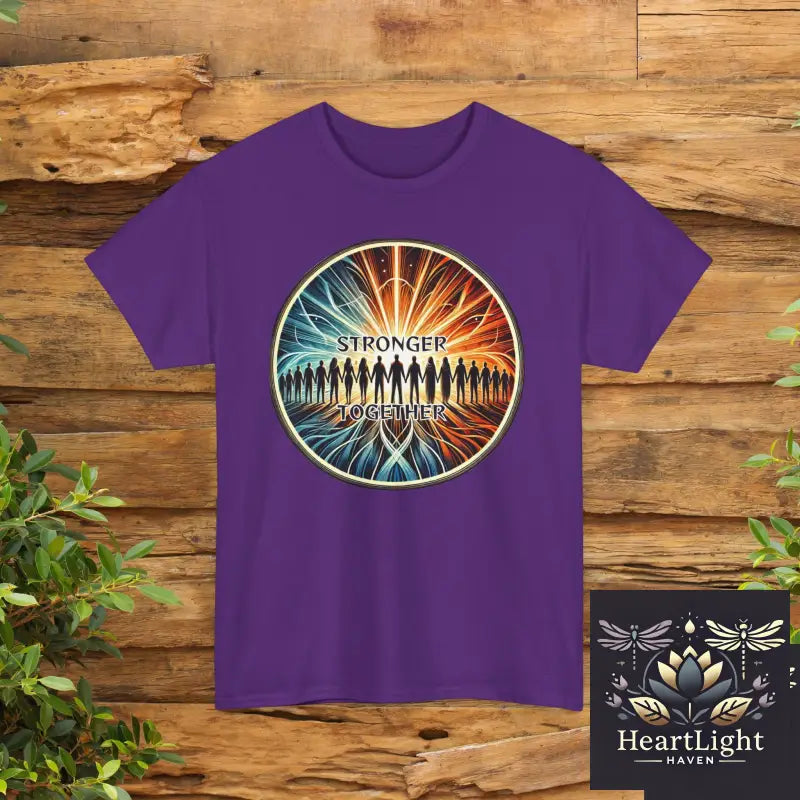 Inspirational Unisex Heavy Cotton Tee - Stronger Together Motivational Shirt Spiritual Gift Empowerment Apparel